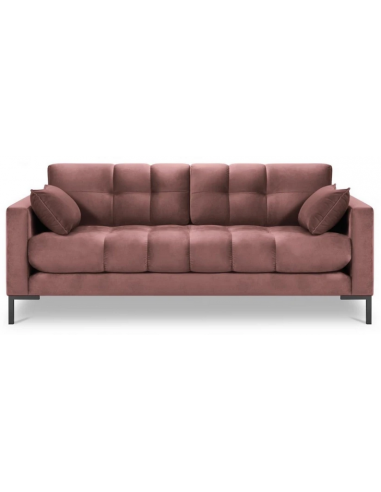 Mamaia 3-personers sofa i velour B177 x D92 cm – Sort/Pink