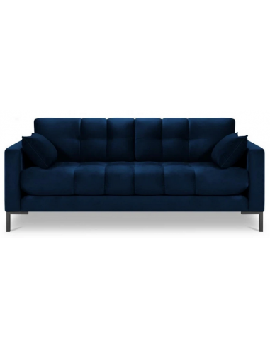 Mamaia 3-personers sofa i velour B177 x D92 cm – Sort/Blå