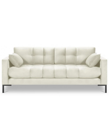 Mamaia 3-personers sofa i velour B177 x D92 cm – Sort/Lys beige