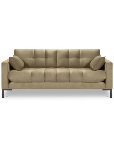 Mamaia 3-personers sofa i velour B177 x D92 cm – Sort/Beige