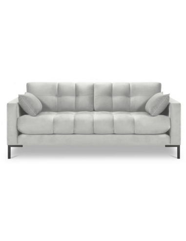 Mamaia 3-personers sofa i velour B177 x D92 cm – Sort/Sølvgrå