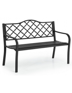 Havebænk i jern B128 cm - Sort