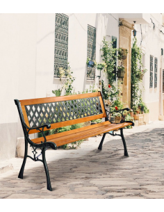 Havebænk i jern og træ B125... 2