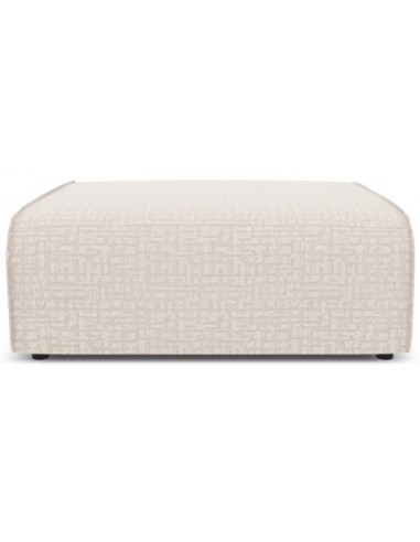 Maui udendørs puf til loungesofa i vandafvisende polyester B90 x D90 cm - Beige struktur