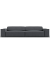 Jodie 3-personers sofa i polyester B204 x D102 cm - Sort/Mørkegrå