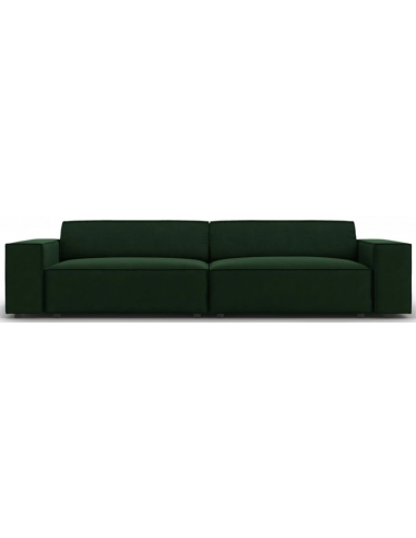 Jodie 3-personers sofa i velour B204 x D102 cm – Sort/Flaskegrøn