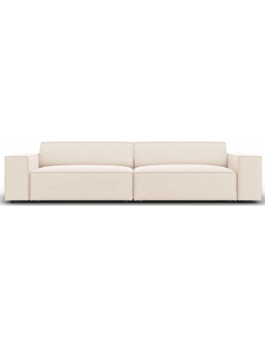 Jodie 3-personers sofa i velour B204 x D102 cm – Sort/Lys beige