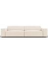 Jodie 3-personers sofa i velour B204 x D102 cm - Sort/Lys beige