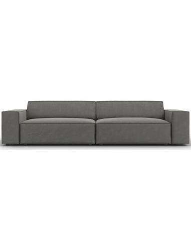 Billede af Jodie 3-personers sofa i velour B204 x D102 cm - Sort/Lysegrå