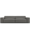 Jodie 3-personers sofa i velour B204 x D102 cm - Sort/Lysegrå