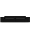 Jodie 3-personers sofa i velour B204 x D102 cm - Sort/Sort