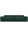 Jodie 4-personers sofa i polyester B244 x D102 cm - Sort/Grøn