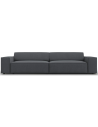 Jodie 4-personers sofa i polyester B244 x D102 cm - Sort/Mørkegrå