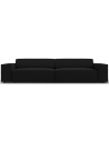 Jodie 4-personers sofa i polyester B244 x D102 cm - Sort/Sort