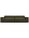 Jodie 4-personers sofa i velour B244 x D102 cm - Sort/Grøn