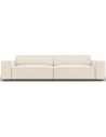 Jodie 4-personers sofa i velour B244 x D102 cm - Sort/Lys beige