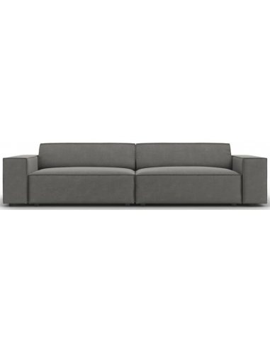 Jodie 4-personers sofa i velour B244 x D102 cm - Sort/Lysegrå