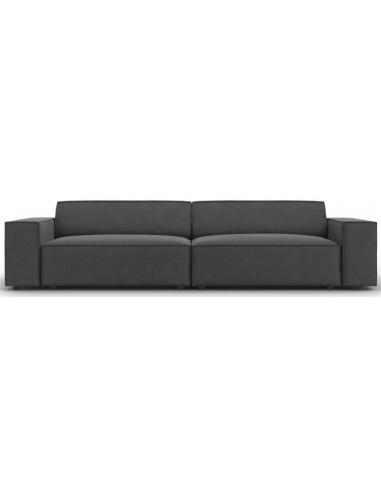 Jodie 4-personers sofa i velour B244 x D102 cm - Sort/Grå