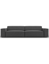 Jodie 4-personers sofa i velour B244 x D102 cm - Sort/Grå