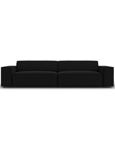 Jodie 4-personers sofa i velour B244 x D102 cm - Sort/Sort