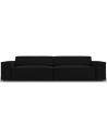 Jodie 4-personers sofa i velour B244 x D102 cm - Sort/Sort