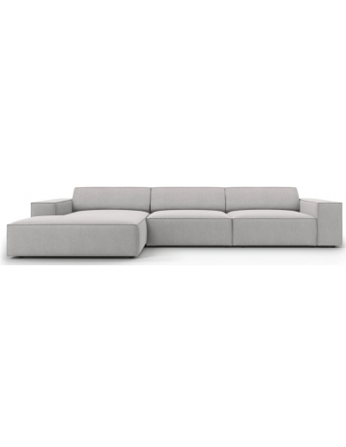 Se Jodie venstrevendt chaiselong sofa i polyester B284 x D166 cm - Sort/Lysegrå hos Lepong.dk