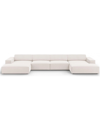 Billede af Jodie U-sofa i polyester B364 x D166 cm - Sort/Lys beige