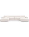 Jodie U-sofa i polyester B364 x D166 cm - Sort/Lys beige