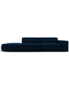 Jodie venstrevendt 3-personers sofa i velour B262 x D102 cm - Sort/Blå