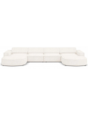 Jodie U-sofa i bouclé B364 x D166 cm - Sort/Beige