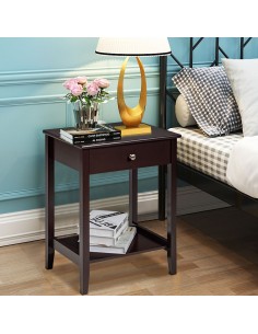 Sengebord med skuffe i mdf... 2