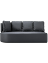 Barts 3-personers udendørs højrevendt loungesofa modul i vandafvisende polyester B190 x D102 cm - Mørkegrå