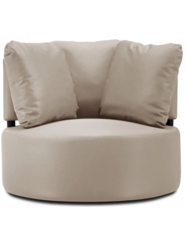 Se Barts udendørs loungestol i vandafvisende polyester B102 x D102 cm - Beige hos Lepong.dk