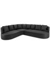 Barts udendørs venstrevendt hjørne loungesofa i vandafvisende polyester B310 x D262 cm - Sort