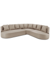 Barts udendørs hjørnevendt hjørne loungesofa i vandafvisende polyester B310 x D262 cm - Beige