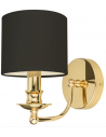 Abu Dhabi Væglampe i metal og tekstil H25 cm 1 x E14 - Guld/Sort