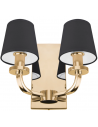 New York Væglampe i metal og tekstil H26 cm 2 x E14 - Guld/Sort