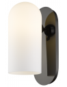Seoul Væglampe i metal og glas H26 cm 1 x E27 - Sort/Opalhvid