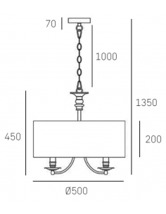 Abu Dhabi Loftlampe i metal... 2