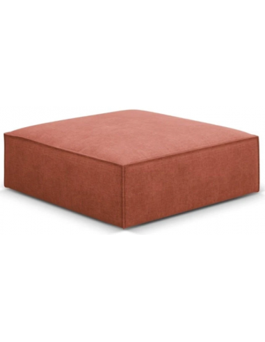 Kaelle puf til sofa i chenille B100 x D80 cm - Sort/Terracotta