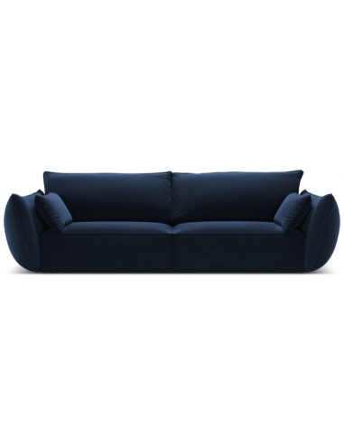 Kaelle 3-personers sofa i velour B208 cm – Blå