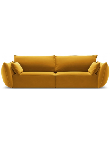 Kaelle 3-personers sofa i velour B208 cm – Gul