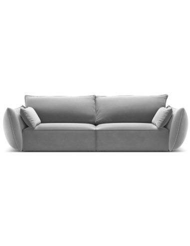 Kaelle 3-personers sofa i velour B208 cm – Grå