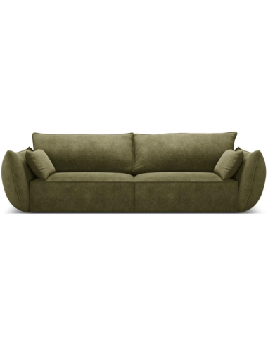 Kaelle 3-personers sofa i chenille B208 cm – Grøn