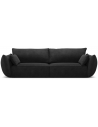 Kaelle 3-personers sofa i chenille B208 cm - Sort