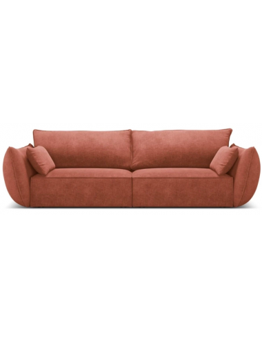 Kaelle 3-personers sofa i chenille B208 cm – Terracotta