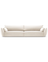 Kaelle 4-personers sofa i velour B248 cm - Lys beige