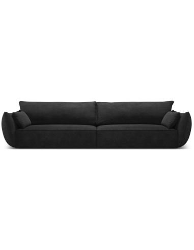 Se Kaelle 4-personers sofa i chenille B248 cm - Sort hos Lepong.dk