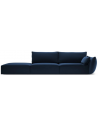 Kaelle venstrevendt 4-personers sofa i velour B286 cm - Blå