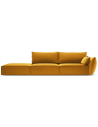 Kaelle venstrevendt 4-personers sofa i velour B286 cm - Gul